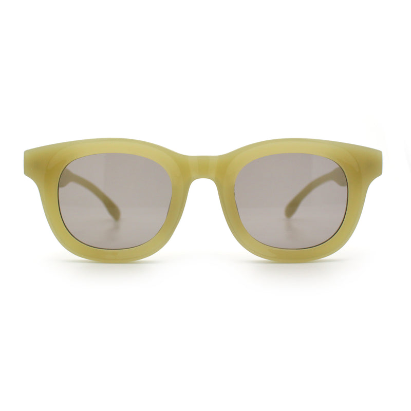 Vintage Vibe Thick Horn Rim Hipster Fashion Plastic Rectangle Sunglasses