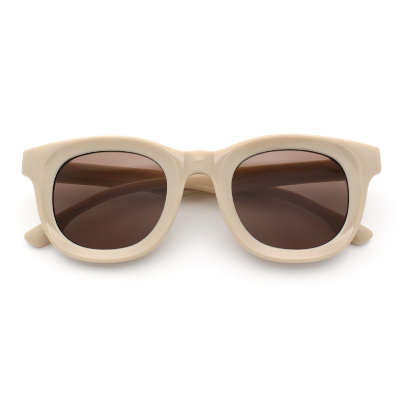 Vintage Vibe Thick Horn Rim Hipster Fashion Plastic Rectangle Sunglasses