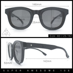 Vintage Vibe Thick Horn Rim Hipster Fashion Plastic Rectangle Sunglasses