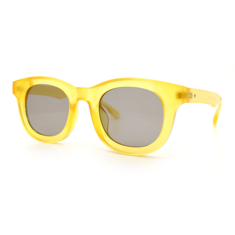 Vintage Vibe Thick Horn Rim Hipster Fashion Plastic Rectangle Sunglasses