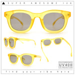 Vintage Vibe Thick Horn Rim Hipster Fashion Plastic Rectangle Sunglasses