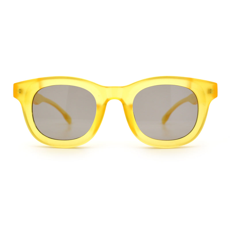 Vintage Vibe Thick Horn Rim Hipster Fashion Plastic Rectangle Sunglasses