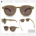 Normcore Hipster Fashion Beveled Round Horn Rim Plastic Sunglasses