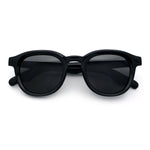 Normcore Hipster Fashion Beveled Round Horn Rim Plastic Sunglasses