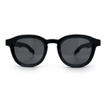 Normcore Hipster Fashion Beveled Round Horn Rim Plastic Sunglasses