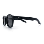 Normcore Hipster Fashion Beveled Round Horn Rim Plastic Sunglasses