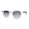 Normcore Hipster Fashion Beveled Round Horn Rim Plastic Sunglasses