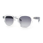 Normcore Hipster Fashion Beveled Round Horn Rim Plastic Sunglasses