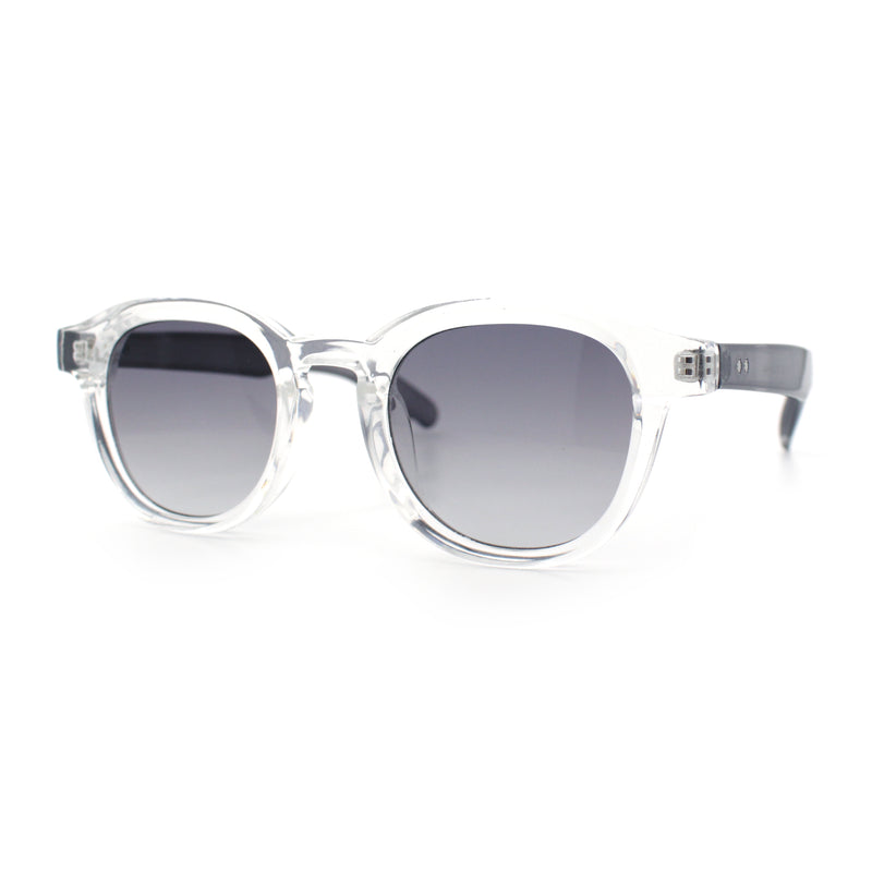 Normcore Hipster Fashion Beveled Round Horn Rim Plastic Sunglasses