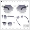 Normcore Hipster Fashion Beveled Round Horn Rim Plastic Sunglasses