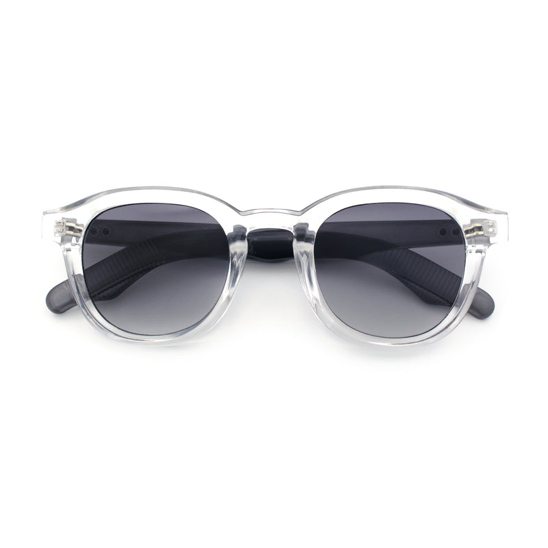 Normcore Hipster Fashion Beveled Round Horn Rim Plastic Sunglasses