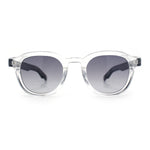 Normcore Hipster Fashion Beveled Round Horn Rim Plastic Sunglasses