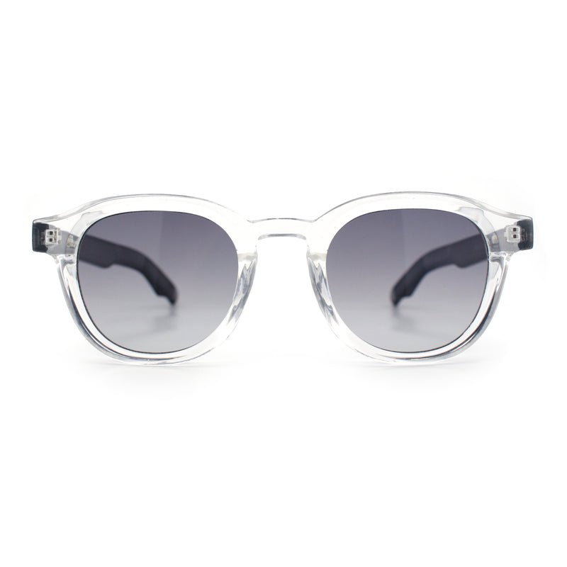 Normcore Hipster Fashion Beveled Round Horn Rim Plastic Sunglasses