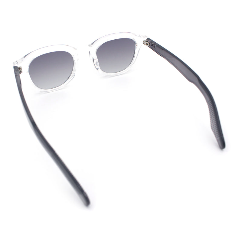 Normcore Hipster Fashion Beveled Round Horn Rim Plastic Sunglasses
