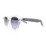 Normcore Hipster Fashion Beveled Round Horn Rim Plastic Sunglasses