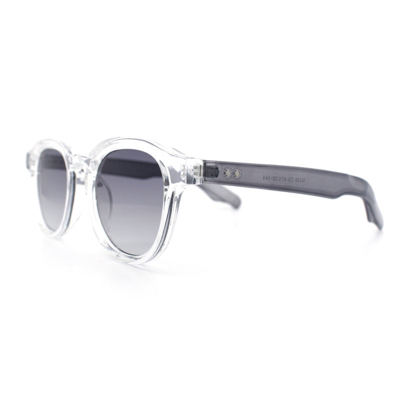 Normcore Hipster Fashion Beveled Round Horn Rim Plastic Sunglasses