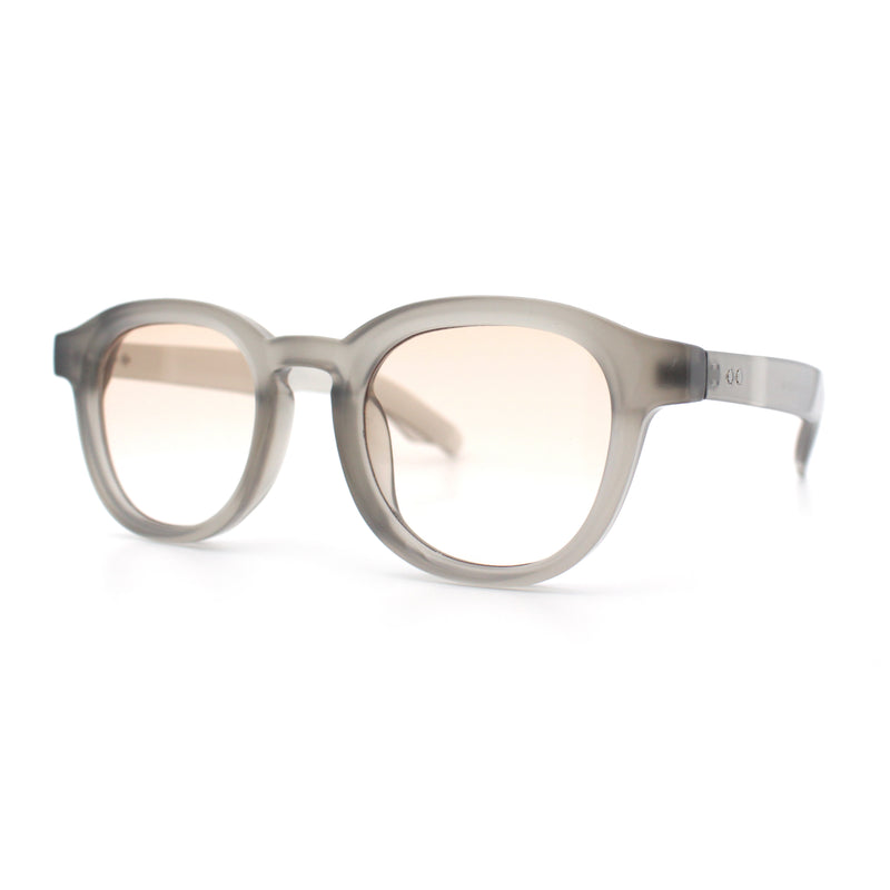 Normcore Hipster Fashion Beveled Round Horn Rim Plastic Sunglasses