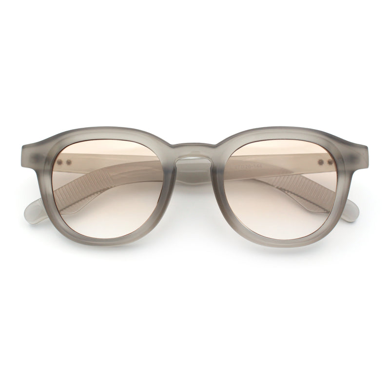 Normcore Hipster Fashion Beveled Round Horn Rim Plastic Sunglasses
