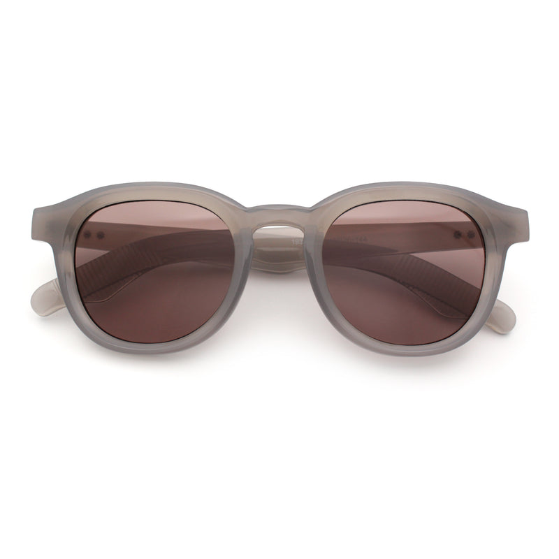 Normcore Hipster Fashion Beveled Round Horn Rim Plastic Sunglasses