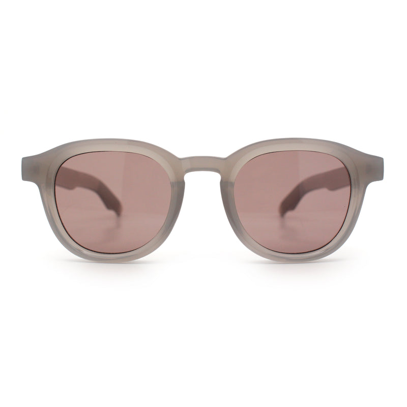 Normcore Hipster Fashion Beveled Round Horn Rim Plastic Sunglasses