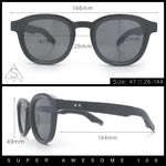 Normcore Hipster Fashion Beveled Round Horn Rim Plastic Sunglasses