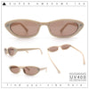 Womens Vintage Vibe Narrow Rectangle Cat Eye Plastic Sunglasses