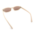 Womens Vintage Vibe Narrow Rectangle Cat Eye Plastic Sunglasses