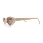 Womens Vintage Vibe Narrow Rectangle Cat Eye Plastic Sunglasses