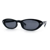Womens Vintage Vibe Narrow Rectangle Cat Eye Plastic Sunglasses