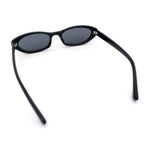 Womens Vintage Vibe Narrow Rectangle Cat Eye Plastic Sunglasses