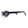 Womens Vintage Vibe Narrow Rectangle Cat Eye Plastic Sunglasses