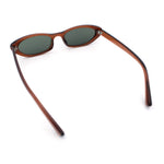 Womens Vintage Vibe Narrow Rectangle Cat Eye Plastic Sunglasses
