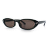 Womens Vintage Vibe Narrow Rectangle Cat Eye Plastic Sunglasses