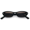 Womens Vintage Vibe Narrow Rectangle Cat Eye Plastic Sunglasses