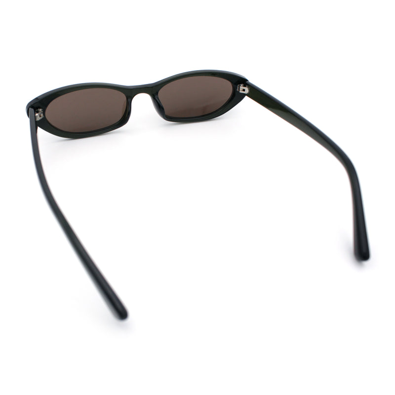 Womens Vintage Vibe Narrow Rectangle Cat Eye Plastic Sunglasses