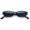Womens Vintage Vibe Narrow Rectangle Cat Eye Plastic Sunglasses