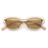 Womens Retro Classic Minimal Mod Thick Plastic Cat Eye Sunglasses