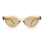 Womens Retro Classic Minimal Mod Thick Plastic Cat Eye Sunglasses