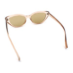 Womens Retro Classic Minimal Mod Thick Plastic Cat Eye Sunglasses