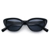 Womens Retro Classic Minimal Mod Thick Plastic Cat Eye Sunglasses