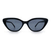 Womens Retro Classic Minimal Mod Thick Plastic Cat Eye Sunglasses