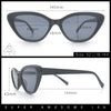 Womens Retro Classic Minimal Mod Thick Plastic Cat Eye Sunglasses