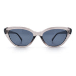 Womens Retro Classic Minimal Mod Thick Plastic Cat Eye Sunglasses