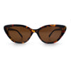 Womens Retro Classic Minimal Mod Thick Plastic Cat Eye Sunglasses