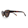 Womens Retro Classic Minimal Mod Thick Plastic Cat Eye Sunglasses