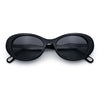 Womens Unique Wavy Crooked Arm Mod Oval Plastic Sunglasses