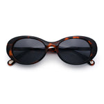 Womens Unique Wavy Crooked Arm Mod Oval Plastic Sunglasses