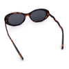 Womens Unique Wavy Crooked Arm Mod Oval Plastic Sunglasses