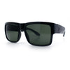 Mens Rectangle 90s Thick Horn Rim Skater Sport Plastic Sunglasses