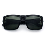 Mens Rectangle 90s Thick Horn Rim Skater Sport Plastic Sunglasses